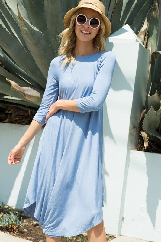 Solid swing best sale dress