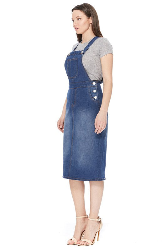 Ladies Denim Overall Dress