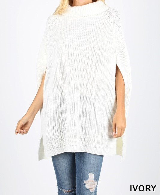 Snowy Day Poncho Sweater