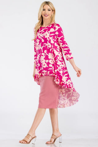 High Low Ruffle Top