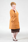 Button Detail Puff Sleeve Shift Dress