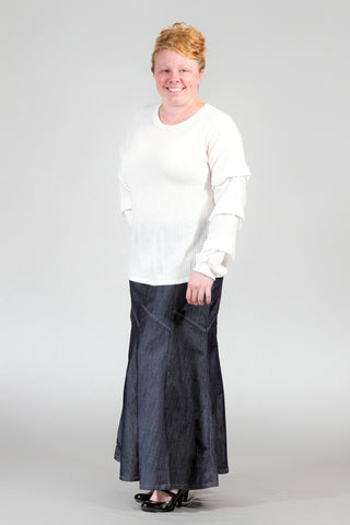 Dressy Dark Denim Skirt