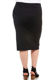 Black Midi Pencil Skirt