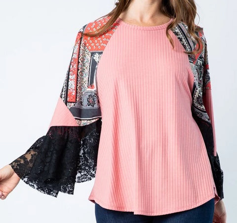 Patch and Lace Top