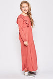 Girls' Ruffle Maxi Dress