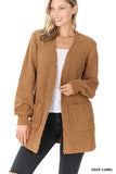 Puff Sleeve Popcorn Cardigan
