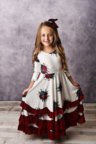 Girls' Floral Twirl Dress