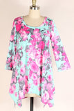 Floral Mint Top