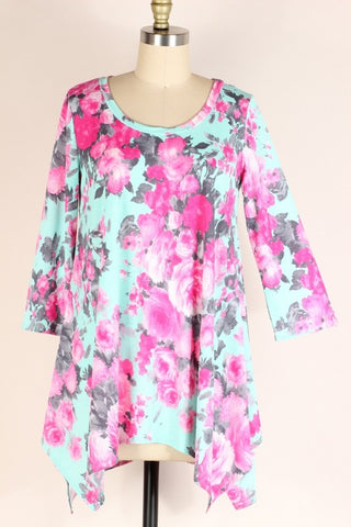 Floral Mint Top