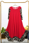 Red Head over Heels Ruffle Dress