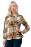 Beige Plaid Shacket