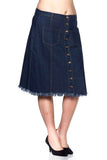 Frayed Denim Skirt