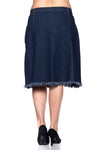 Frayed Denim Skirt