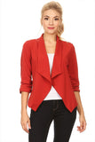 Solid blazer jacket