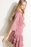 French Terry Ruffle Top