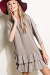 French Terry Ruffle Top