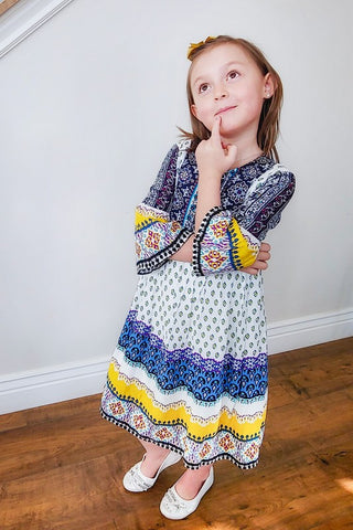 Girls Boho Midi Dress