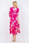 Hot Pink Floral Dress