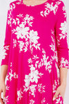 Hot Pink Floral Dress