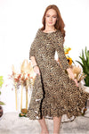 Animal Print Ruffle Dress