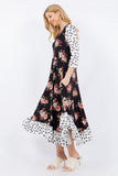 Floral Bouquet Ruffle Dress