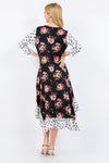 Floral Bouquet Ruffle Dress