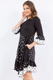 Polka Dot Ruffle Tunic