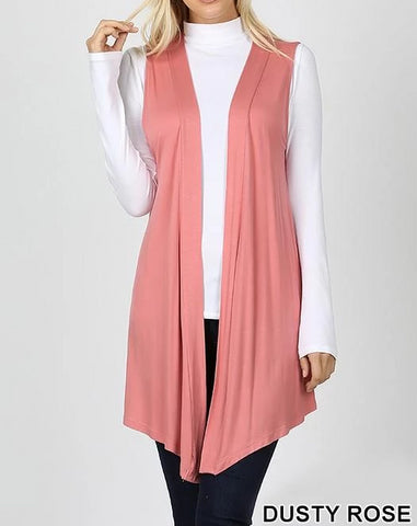 Basic sleeveless cardigan