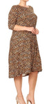 Animal Print Midi Dress - Plus size