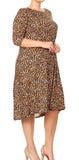 Animal Print Midi Dress - Plus size
