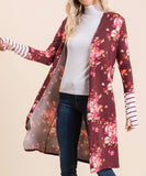 Floral Wine Cardigan