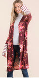 Floral Wine Cardigan
