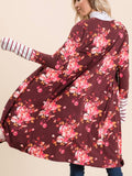 Floral Wine Cardigan