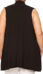 Plus - Basic Sleeveless Cardigan