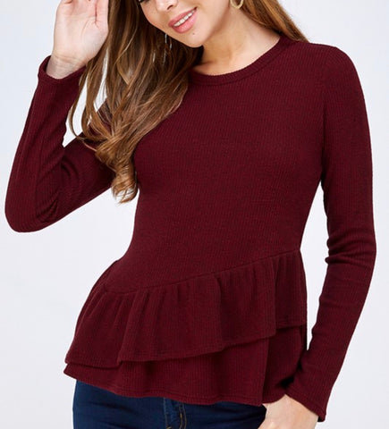 Double Ruffle Sweater