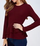 Double Ruffle Sweater