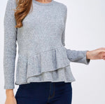 Double Ruffle Sweater