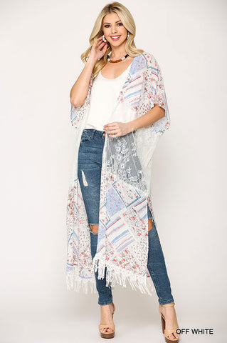 Off White Lace Cardigan