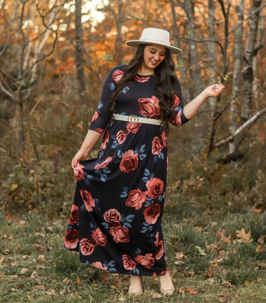 Midnight Garden Maxi Dress – Sweet Classy Lass