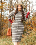Sweater Stripes Midi Dress