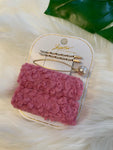 Fur and Pearls Hair Clips