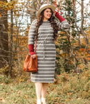 Sweater Stripes Midi Dress