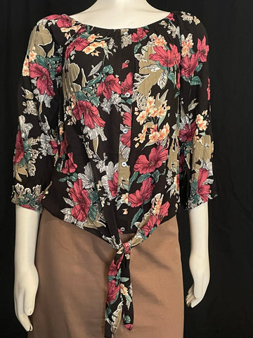 Floral Tie Top